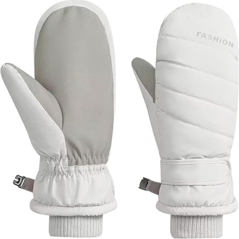 IZUS Women Ski-Gloves Plus-Velvet-Thickened Winter-Mittens Cold-Weather-Gloves Non-Slip-Palm Water-Repellent Outdoor Warm - Image 1